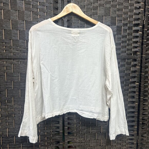 Bluefish Eggshell Colored Lightweight Lagenlook Foxy Top Size Medium - Picture 5 of 5